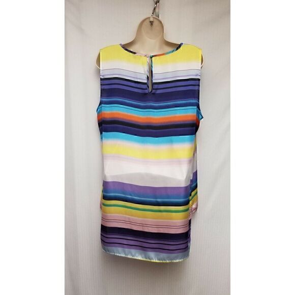 The Limited Hi-Lo Scoop Neck Sleeveless  Multicolor Top/Blouse Size Large - Picture 4 of 4
